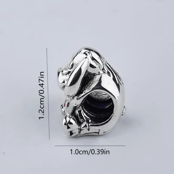 925 Sterling Silver Disney Inspired EEYORE Charm with Pink Accent - NWT - Picture 3 of 5